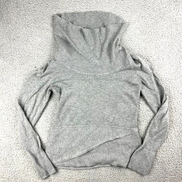 White House Black Market Funnel Neck Womens Grey LS Sweater Size Small - Picture 1 of 8